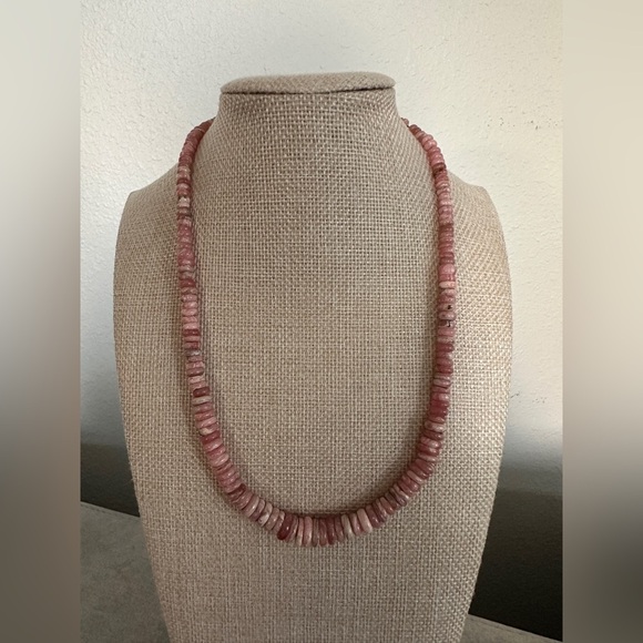 Rhodochrosite bead necklace by Jay King - Picture 5 of 13
